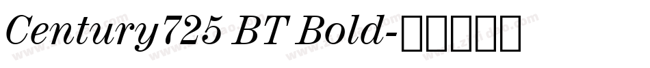 Century725 BT Bold字体转换